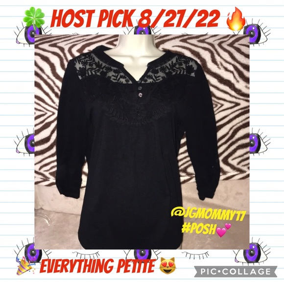 Style & co PL black long sleeved shirt 💕 - Picture 7 of 7